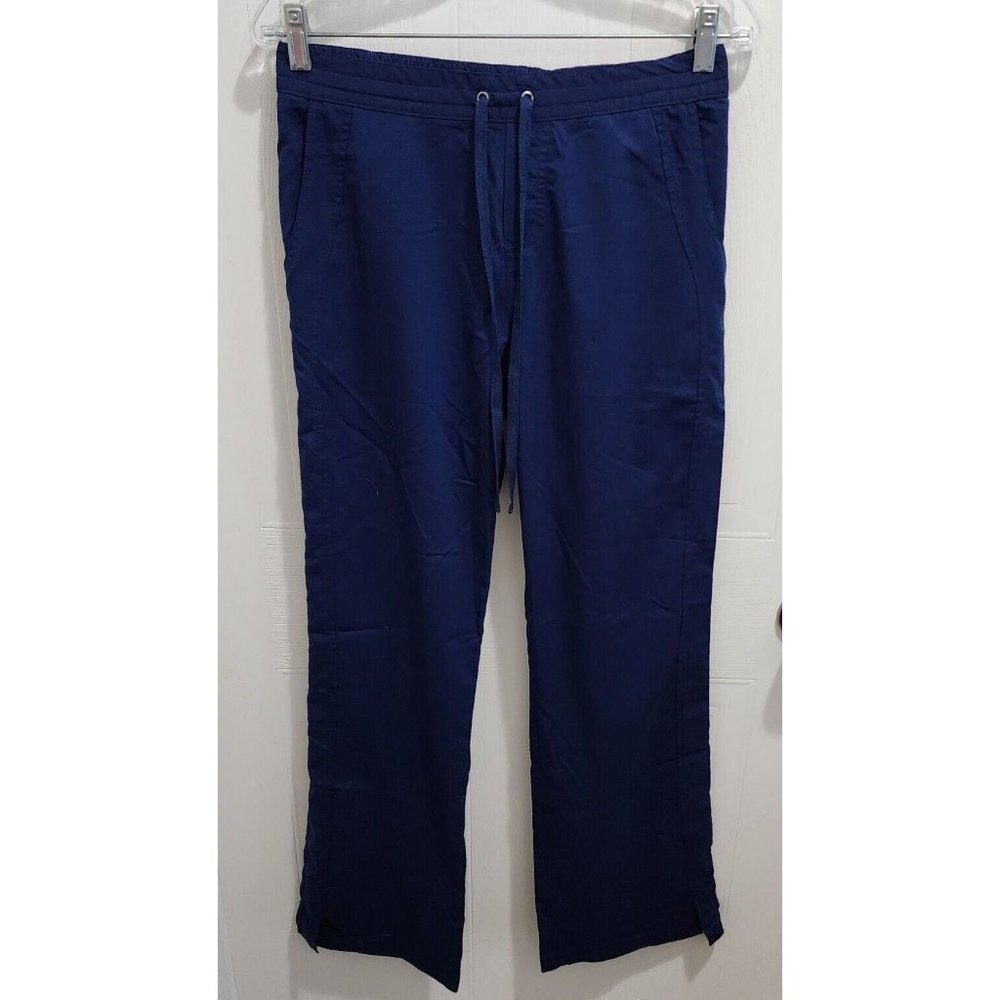 Healing Hands Purple Label Womens Pull On Scrub Pants Solid Blue Style 9095 Sz S